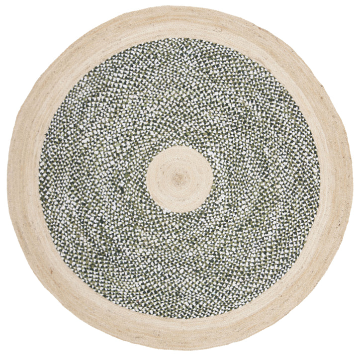 SAFAVIEH Cape Cod CAP210Y Handwoven Green / Natural Rug Image 5