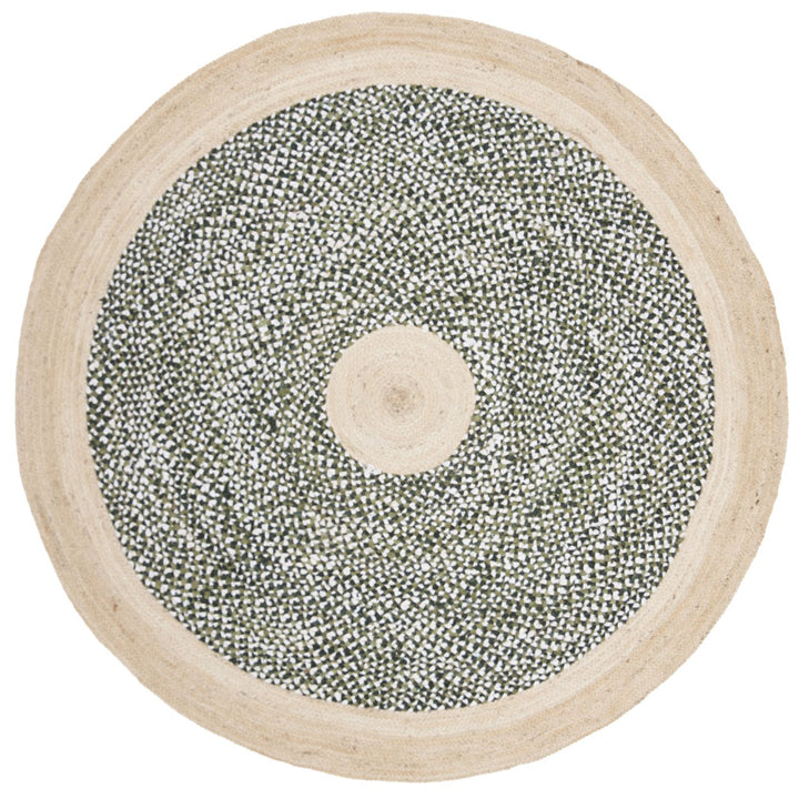 SAFAVIEH Cape Cod CAP210Y Handwoven Green / Natural Rug Image 1