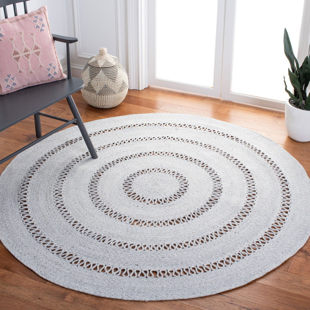 SAFAVIEH Cape Cod Collection CAP221F Handwoven Grey Rug Image 2