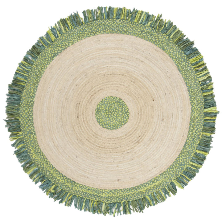 SAFAVIEH Cape Cod CAP212Y Handwoven Green / Natural Rug Image 1