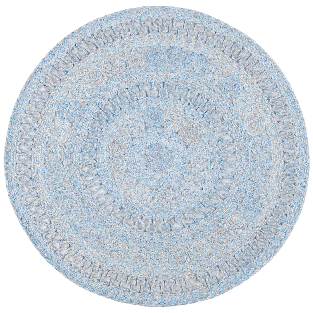 SAFAVIEH Cape Cod Collection CAP222M Handwoven Blue Rug Image 1