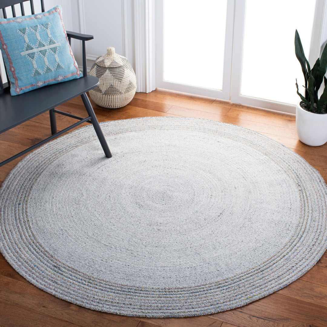 SAFAVIEH Cape Cod CAP223F Handwoven Grey / Yellow Rug Image 2