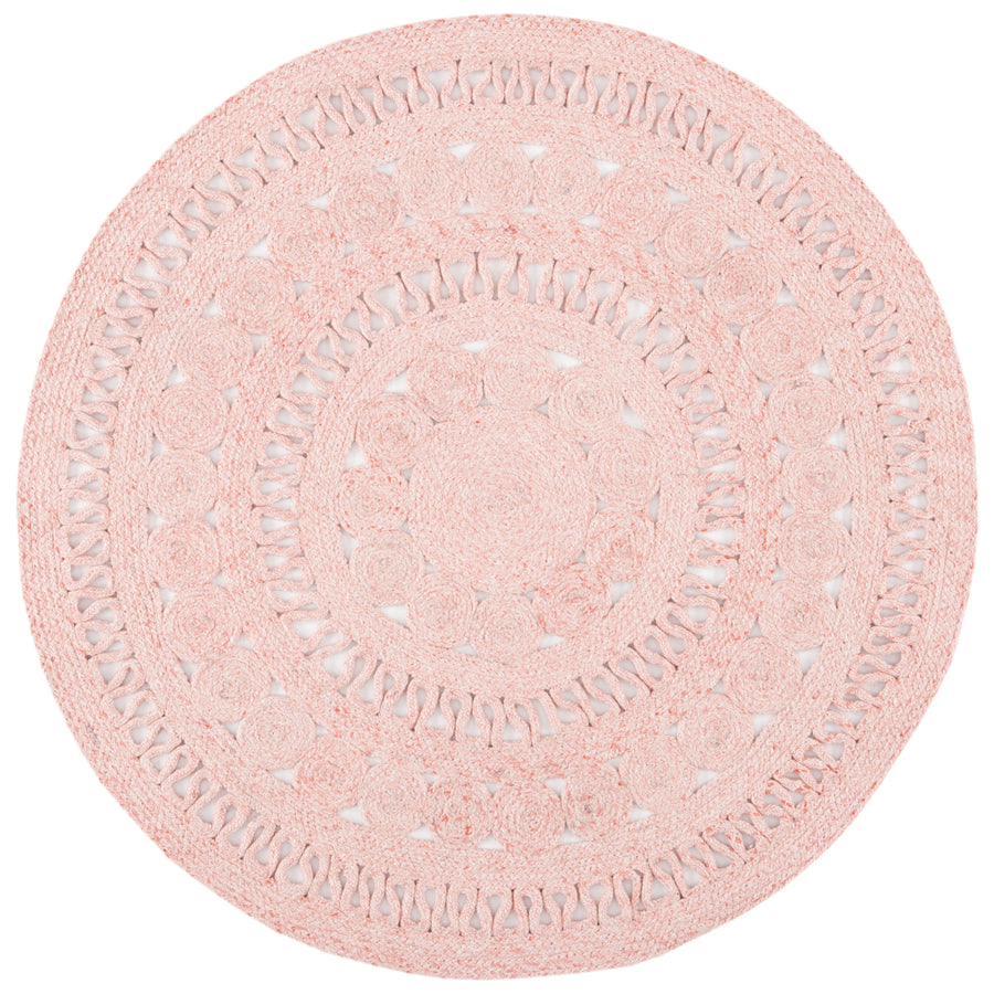 SAFAVIEH Cape Cod Collection CAP222U Handwoven Pink Rug Image 1