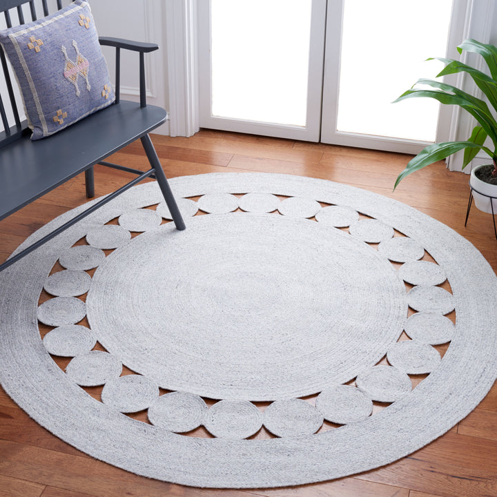 SAFAVIEH Cape Cod Collection CAP225F Handwoven Grey Rug Image 2