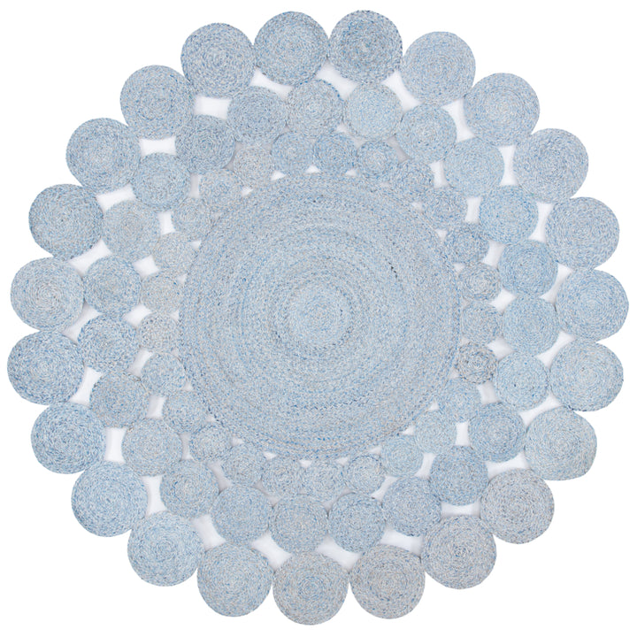 SAFAVIEH Cape Cod Collection CAP226M Handwoven Blue Rug Image 4