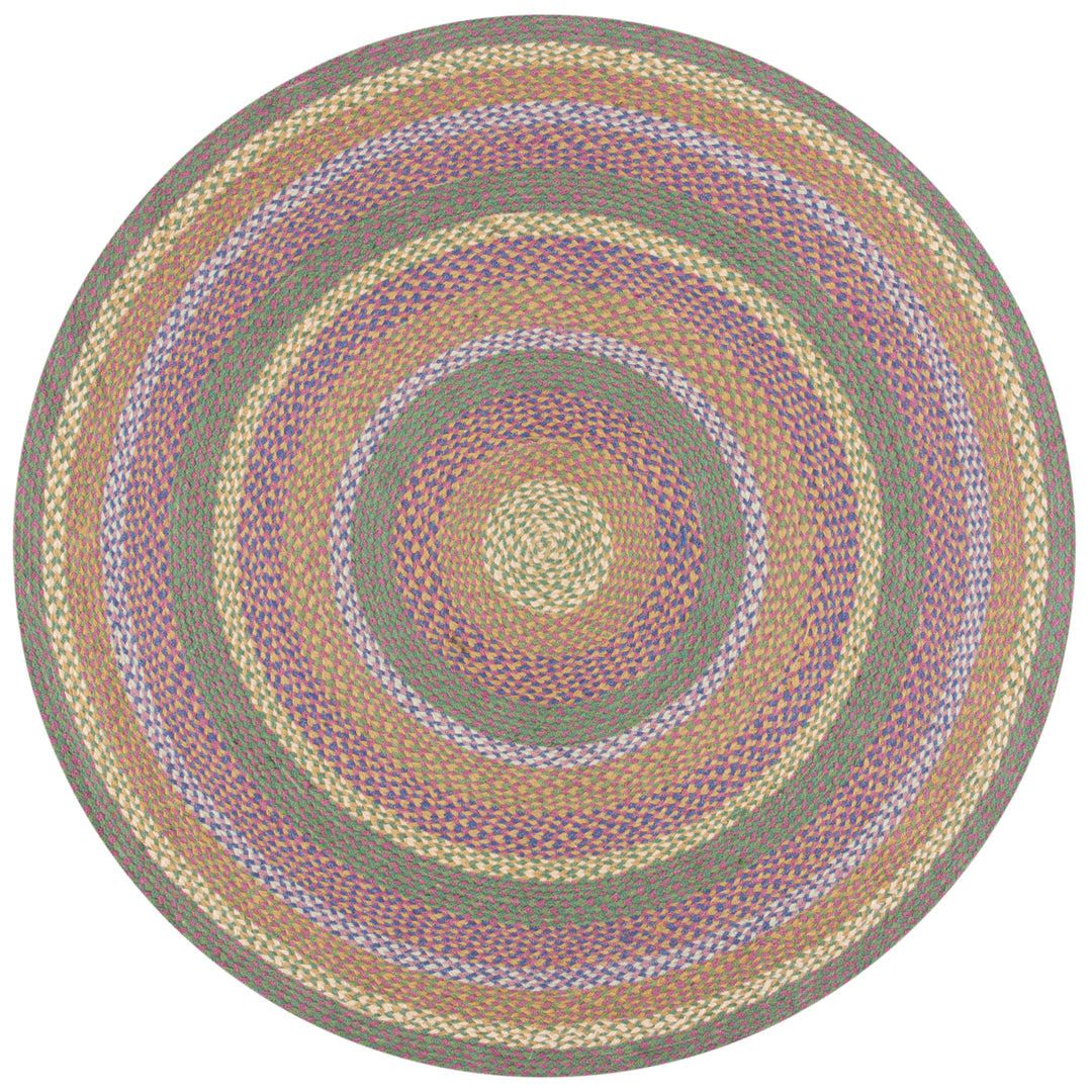 SAFAVIEH Cape Cod CAP241Y Handwoven Green / Pink Rug Image 1