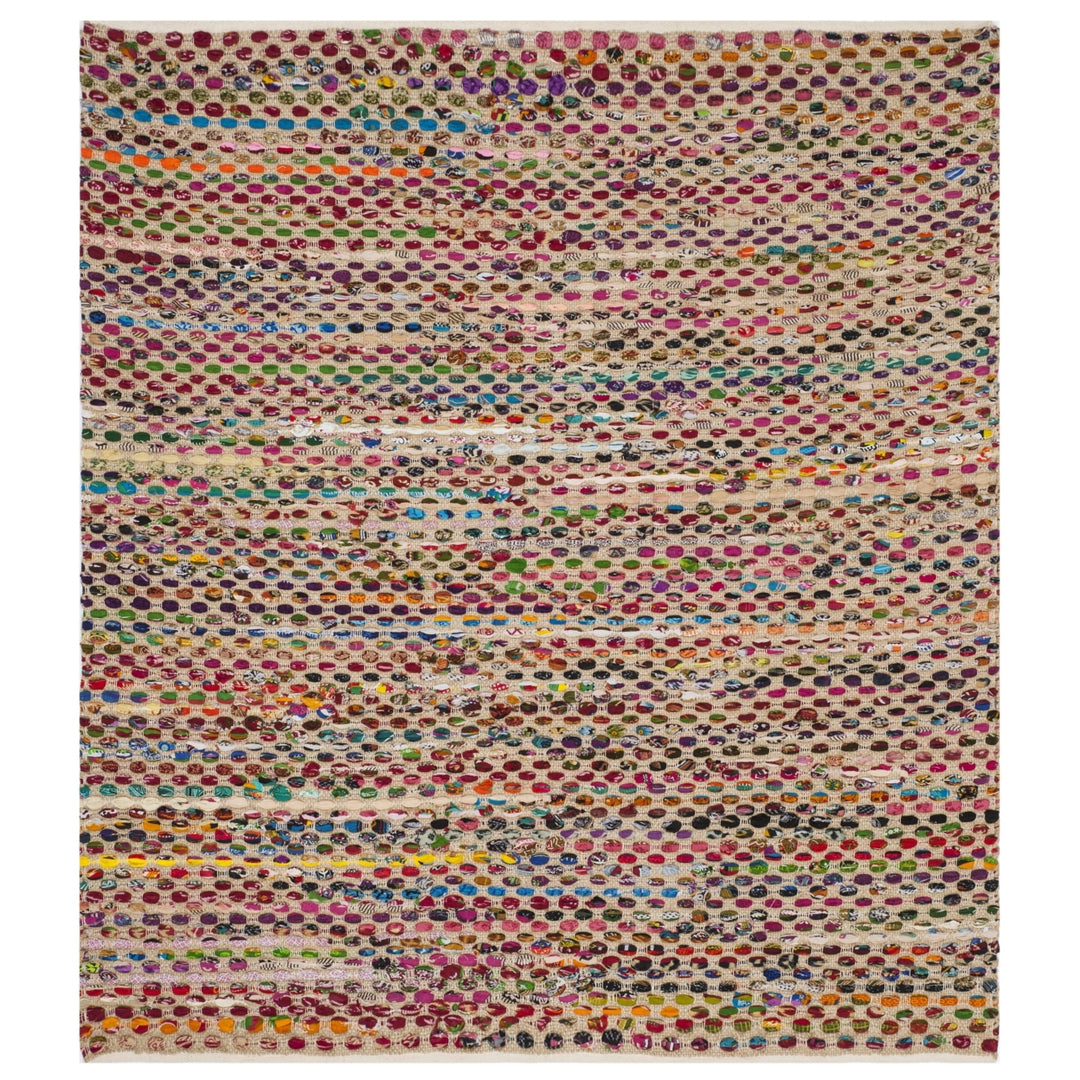 SAFAVIEH Cape Cod CAP302A Handwoven Natural / Multi Rug Image 4