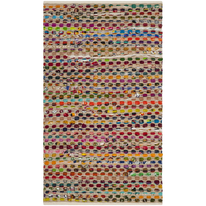 SAFAVIEH Cape Cod CAP302A Handwoven Natural / Multi Rug Image 8