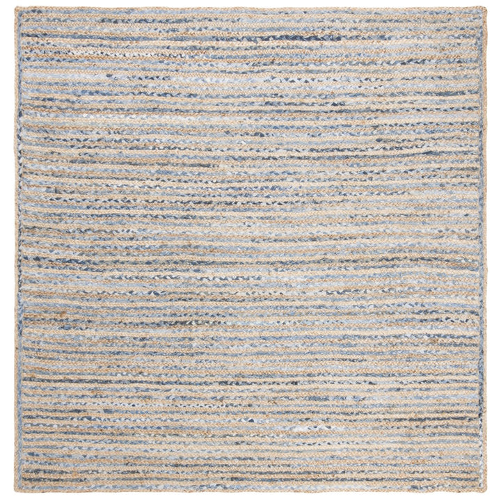 SAFAVIEH Cape Cod CAP250A Handwoven Natural / Blue Rug Image 4