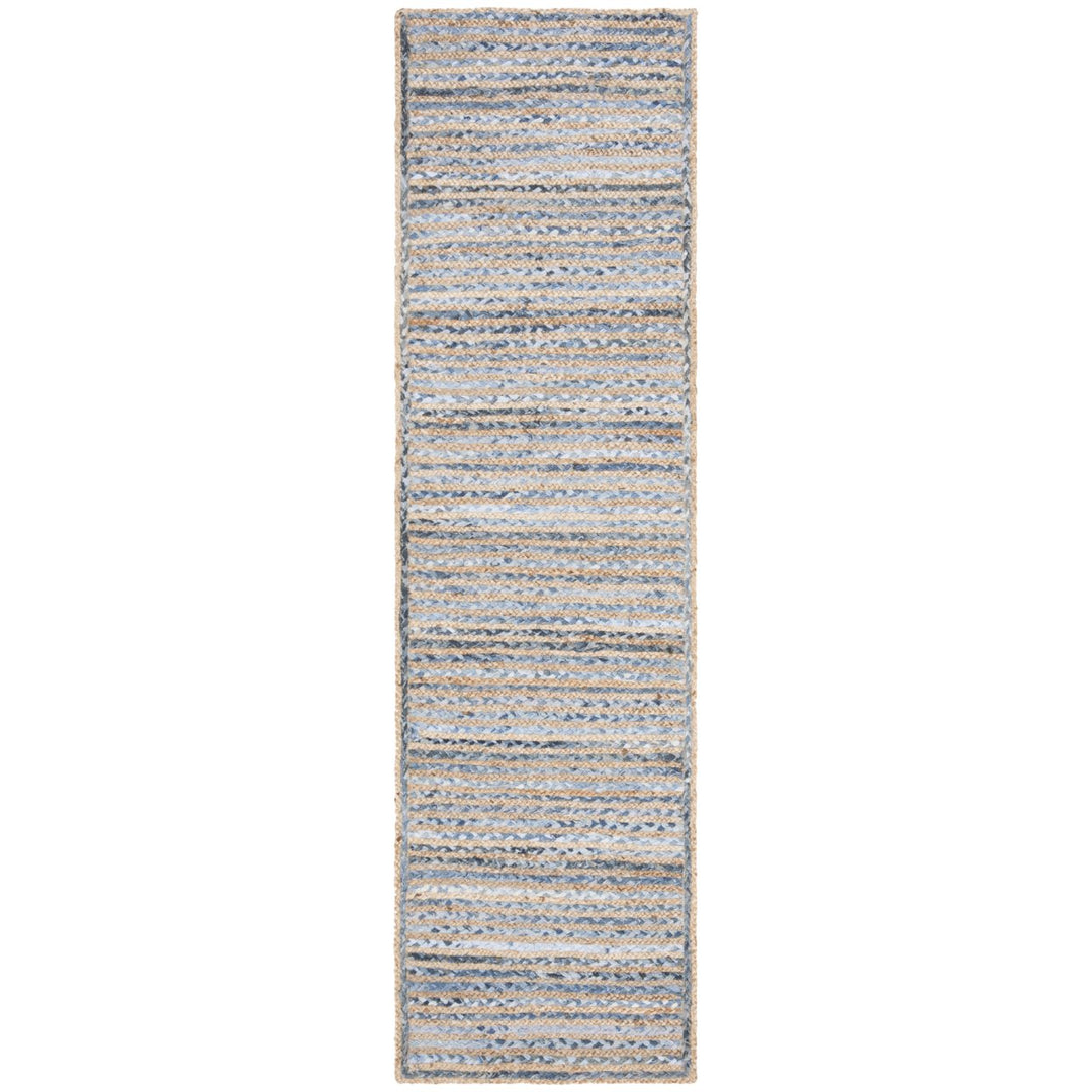 SAFAVIEH Cape Cod CAP250A Handwoven Natural / Blue Rug Image 6