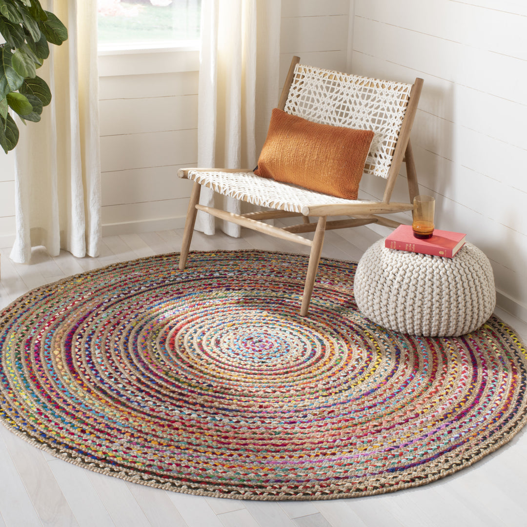 SAFAVIEH Cape Cod CAP251A Handwoven Natural / Multi Rug Image 9