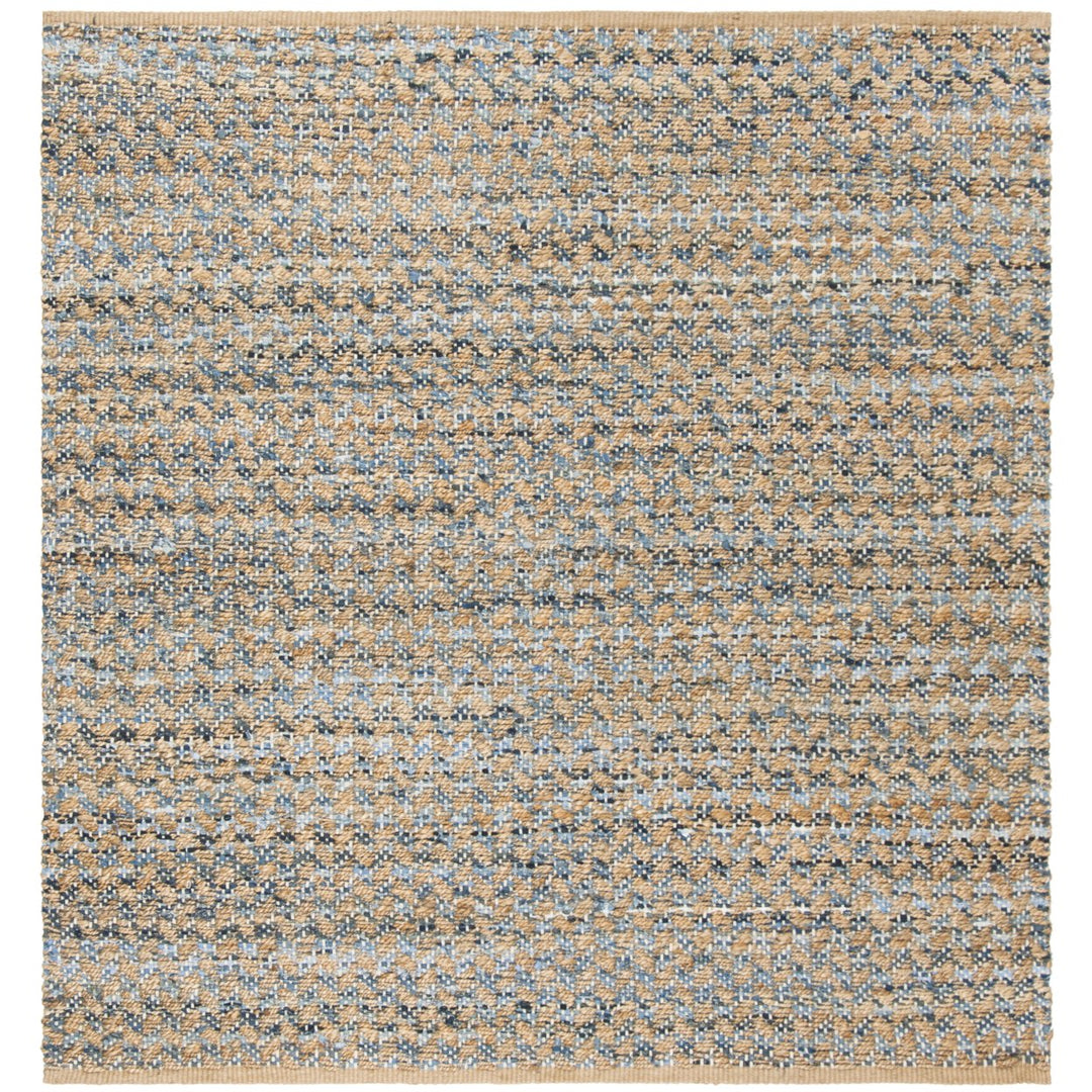 SAFAVIEH Cape Cod CAP305M Handwoven Blue / Natural Rug Image 4