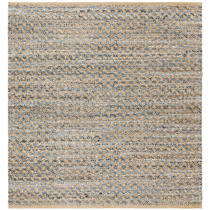 SAFAVIEH Cape Cod CAP305M Handwoven Blue / Natural Rug Image 4