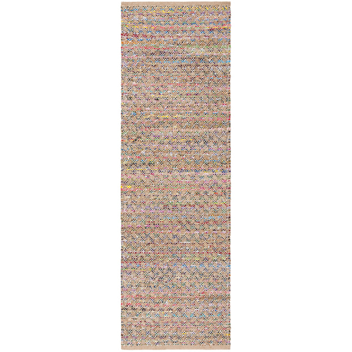 SAFAVIEH Cape Cod CAP305Q Handwoven Red / Natural Rug Image 3