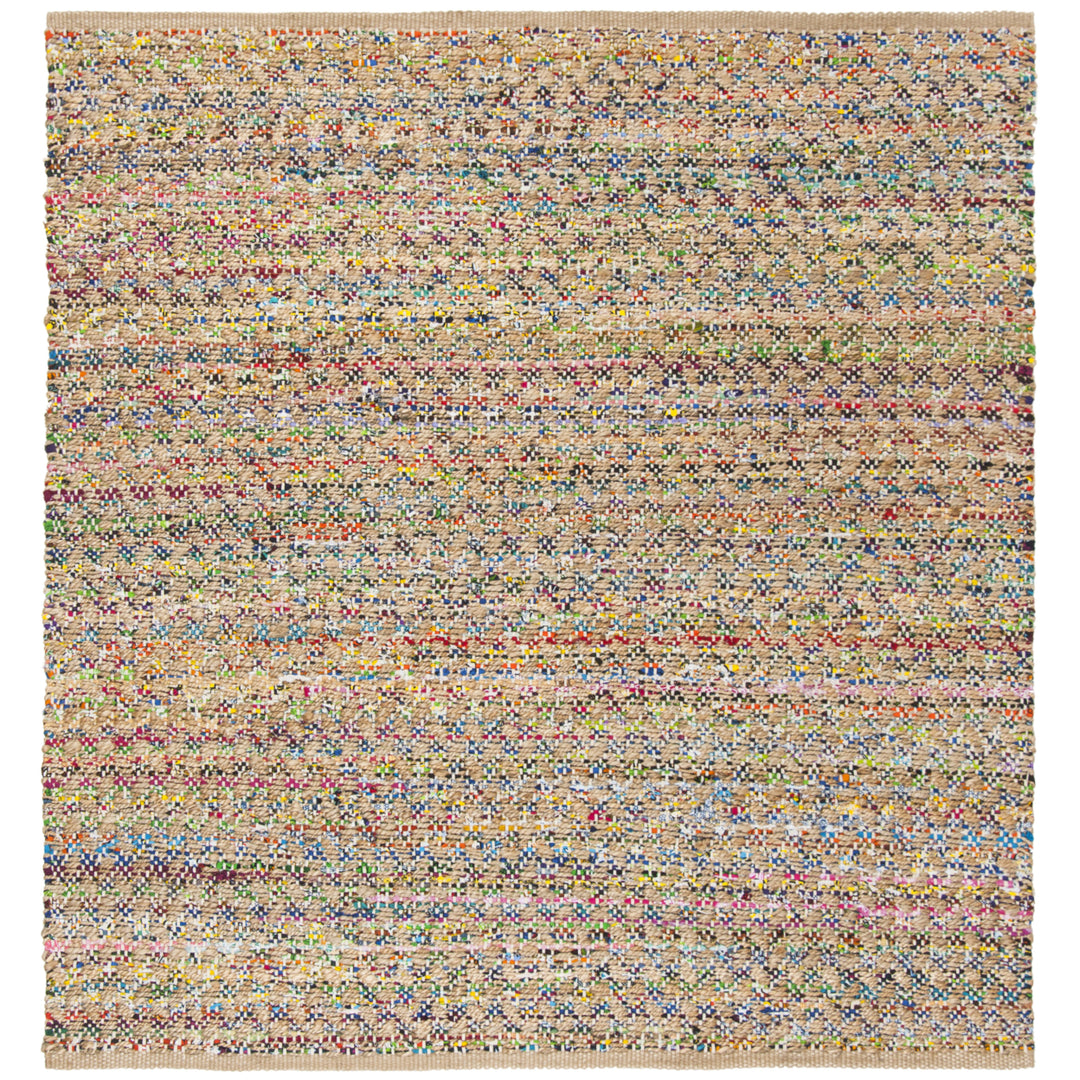 SAFAVIEH Cape Cod CAP305Q Handwoven Red / Natural Rug Image 4