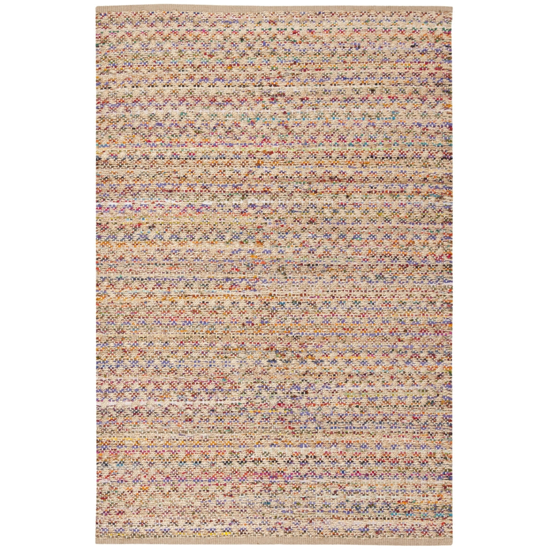 SAFAVIEH Cape Cod CAP305Q Handwoven Red / Natural Rug Image 7