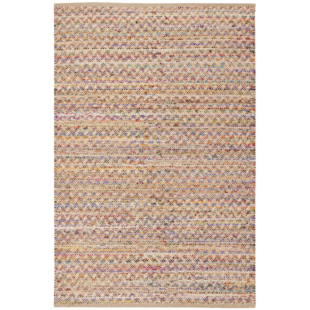 SAFAVIEH Cape Cod CAP305Q Handwoven Red / Natural Rug Image 1