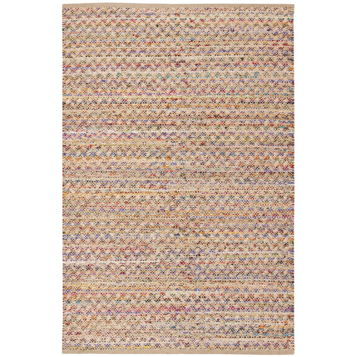 SAFAVIEH Cape Cod CAP305Q Handwoven Red / Natural Rug Image 1