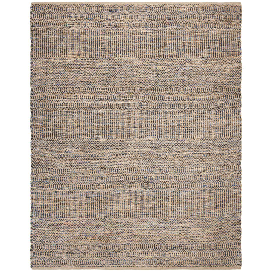 SAFAVIEH Cape Cod CAP309N Handwoven Navy / Natural Rug Image 1