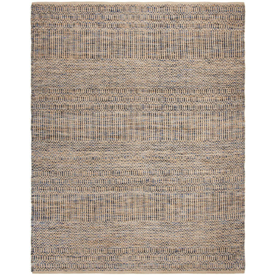 SAFAVIEH Cape Cod CAP309N Handwoven Navy / Natural Rug Image 1