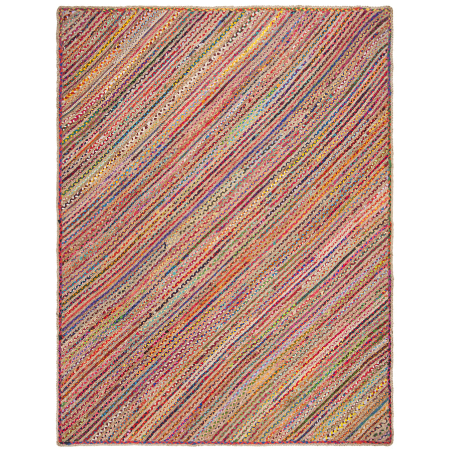 SAFAVIEH Cape Cod CAP311B Handwoven Natural / Red Rug Image 1