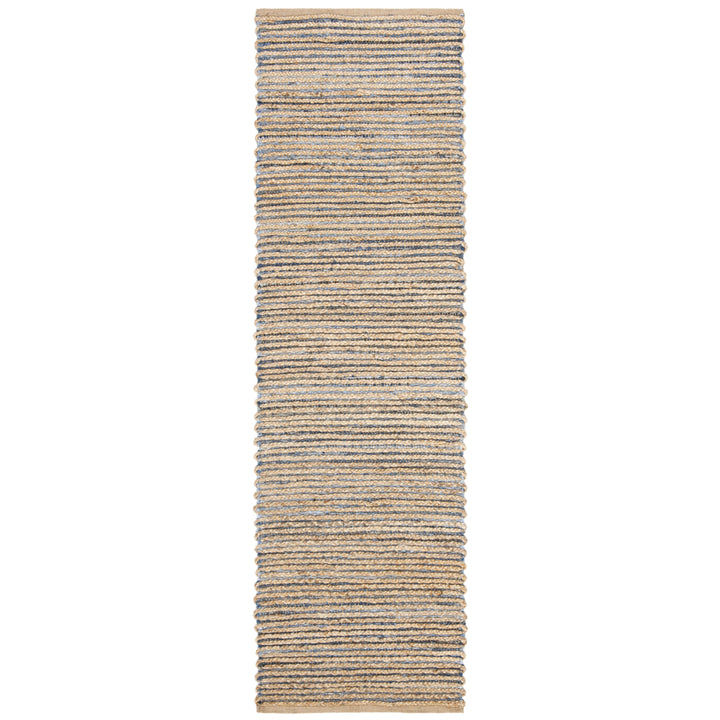 SAFAVIEH Cape Cod CAP307M Handwoven Natural / Blue Rug Image 3