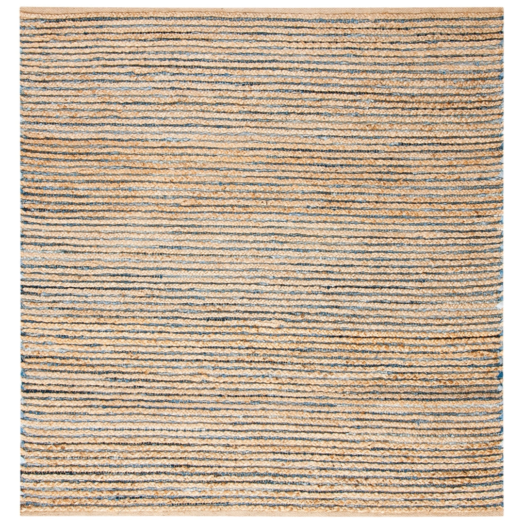 SAFAVIEH Cape Cod CAP307M Handwoven Natural / Blue Rug Image 4