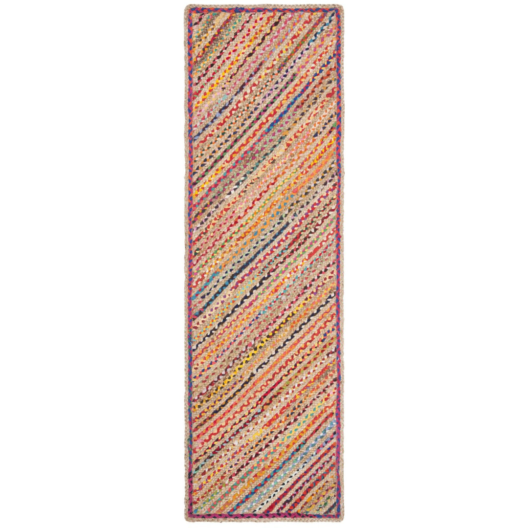 SAFAVIEH Cape Cod CAP311B Handwoven Natural / Red Rug Image 1