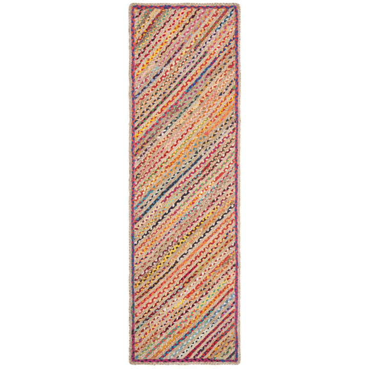 SAFAVIEH Cape Cod CAP311B Handwoven Natural / Red Rug Image 1