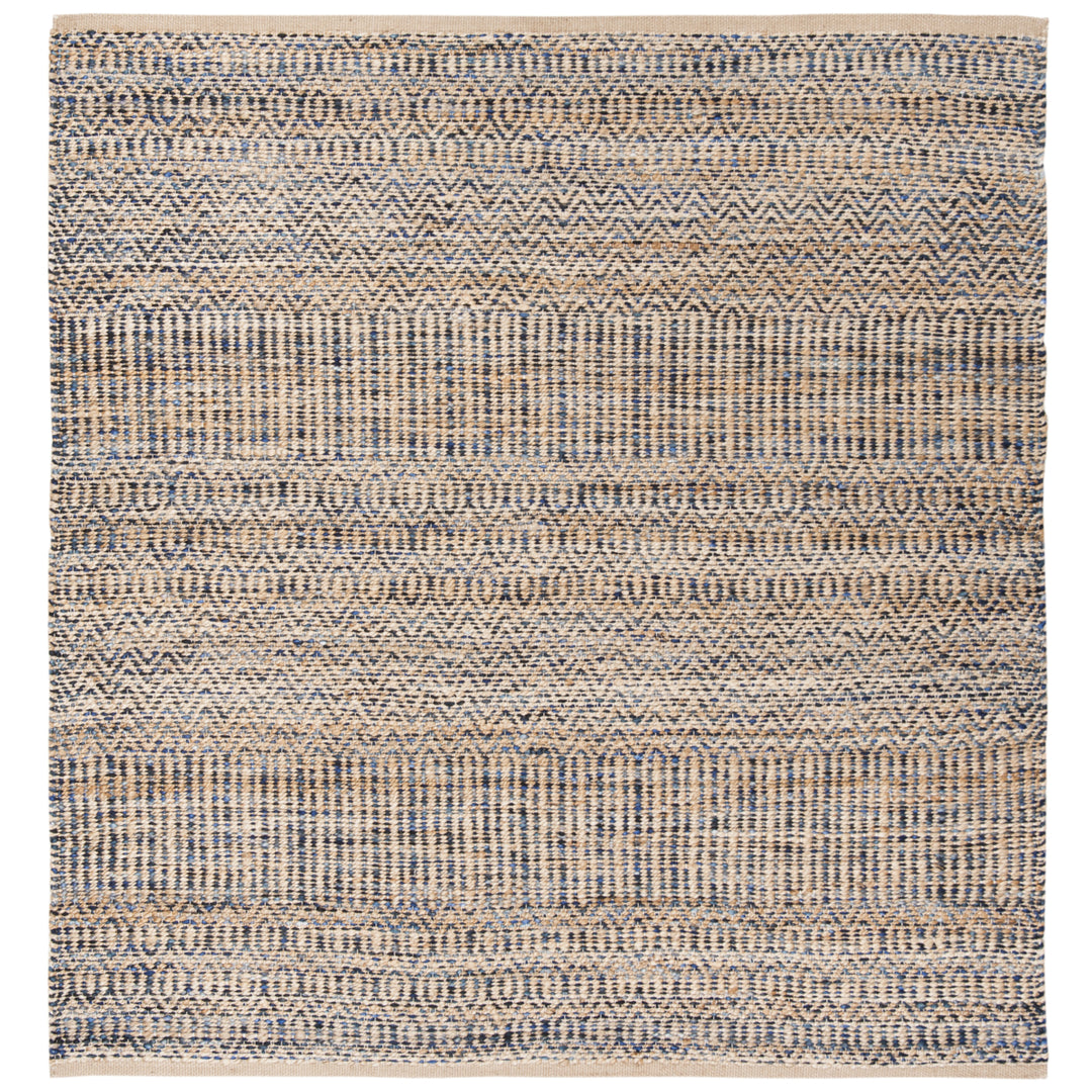 SAFAVIEH Cape Cod CAP309N Handwoven Navy / Natural Rug Image 4