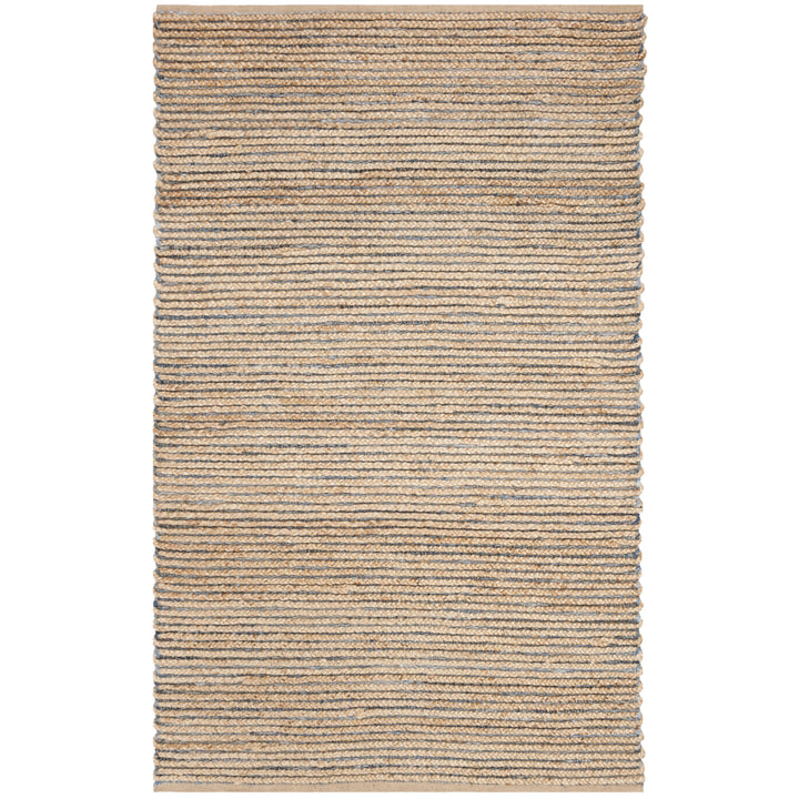 SAFAVIEH Cape Cod CAP307M Handwoven Natural / Blue Rug Image 7