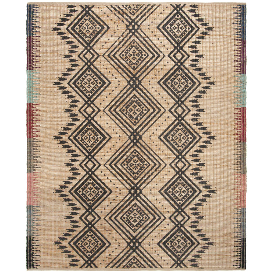 SAFAVIEH Cape Cod CAP310B Handwoven Natural / Black Rug Image 1