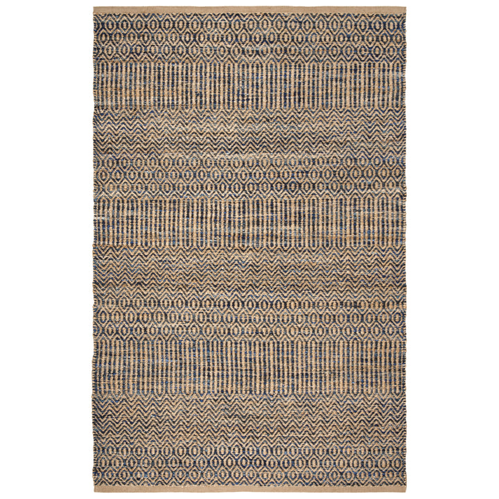 SAFAVIEH Cape Cod CAP309N Handwoven Navy / Natural Rug Image 7