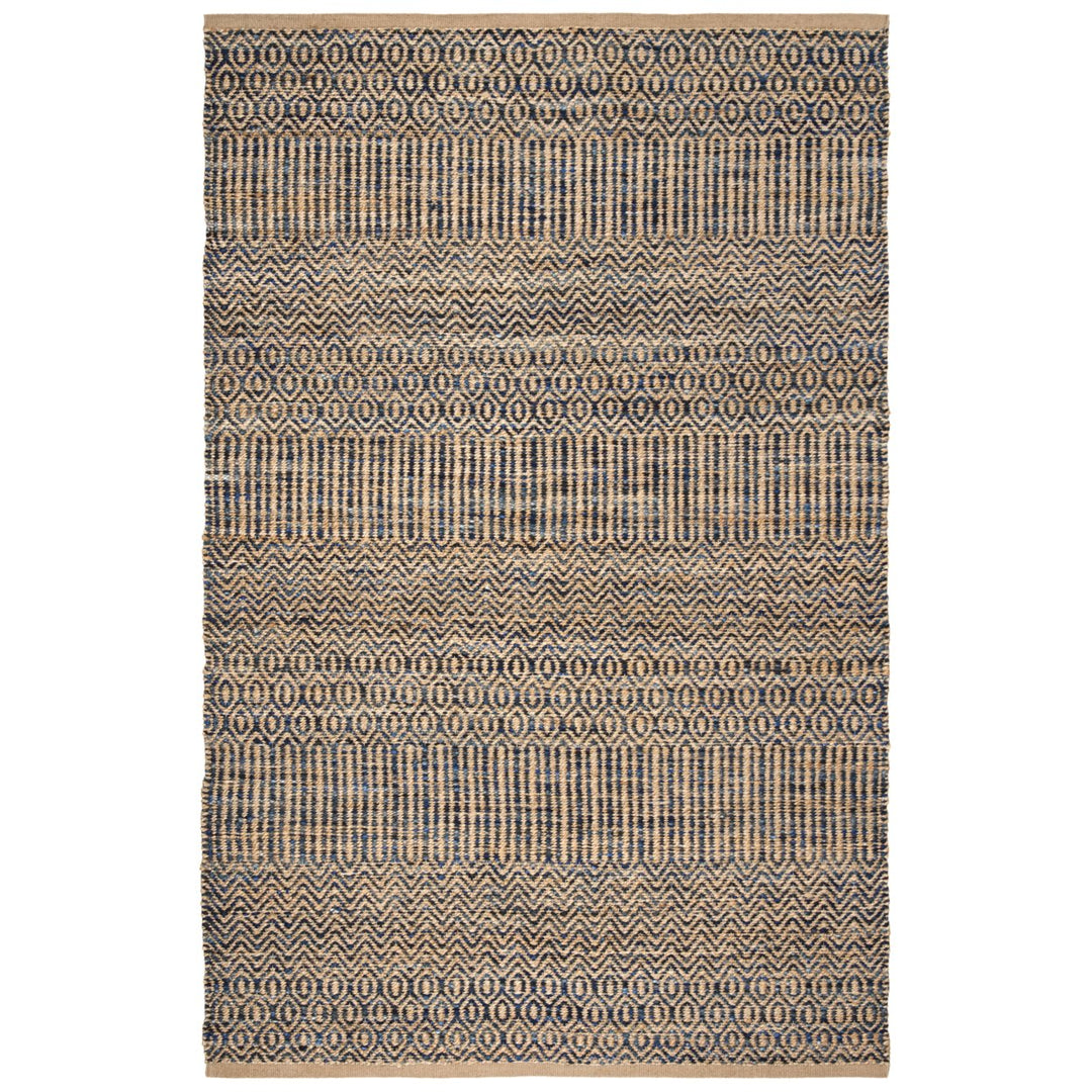 SAFAVIEH Cape Cod CAP309N Handwoven Navy / Natural Rug Image 1