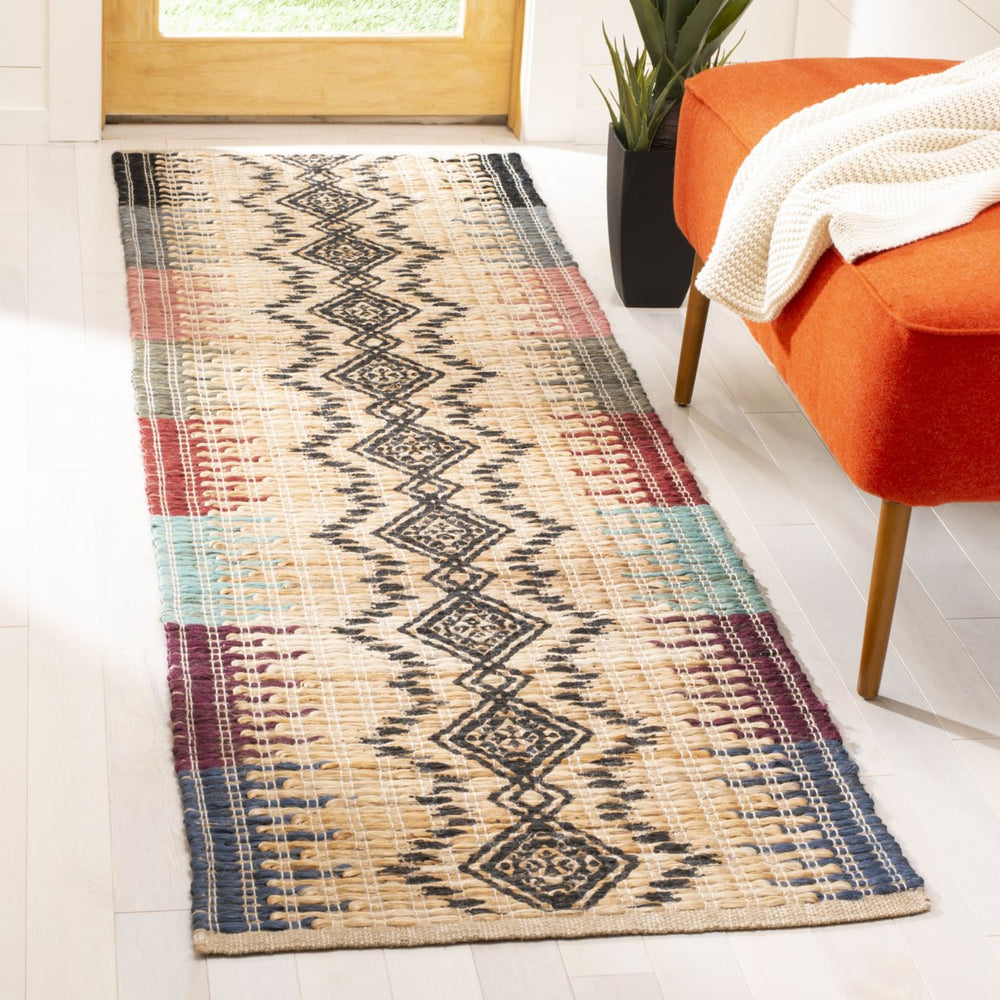 SAFAVIEH Cape Cod CAP310B Handwoven Natural / Black Rug Image 2