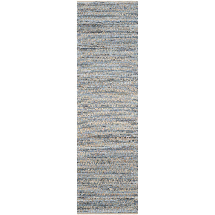 SAFAVIEH Cape Cod CAP350A Handwoven Natural / Blue Rug Image 1