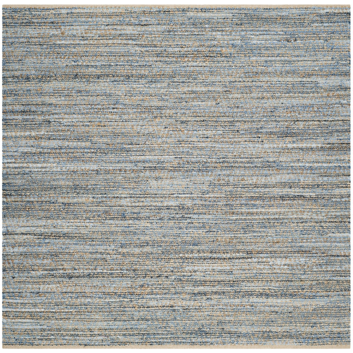 SAFAVIEH Cape Cod CAP350A Handwoven Natural / Blue Rug Image 4