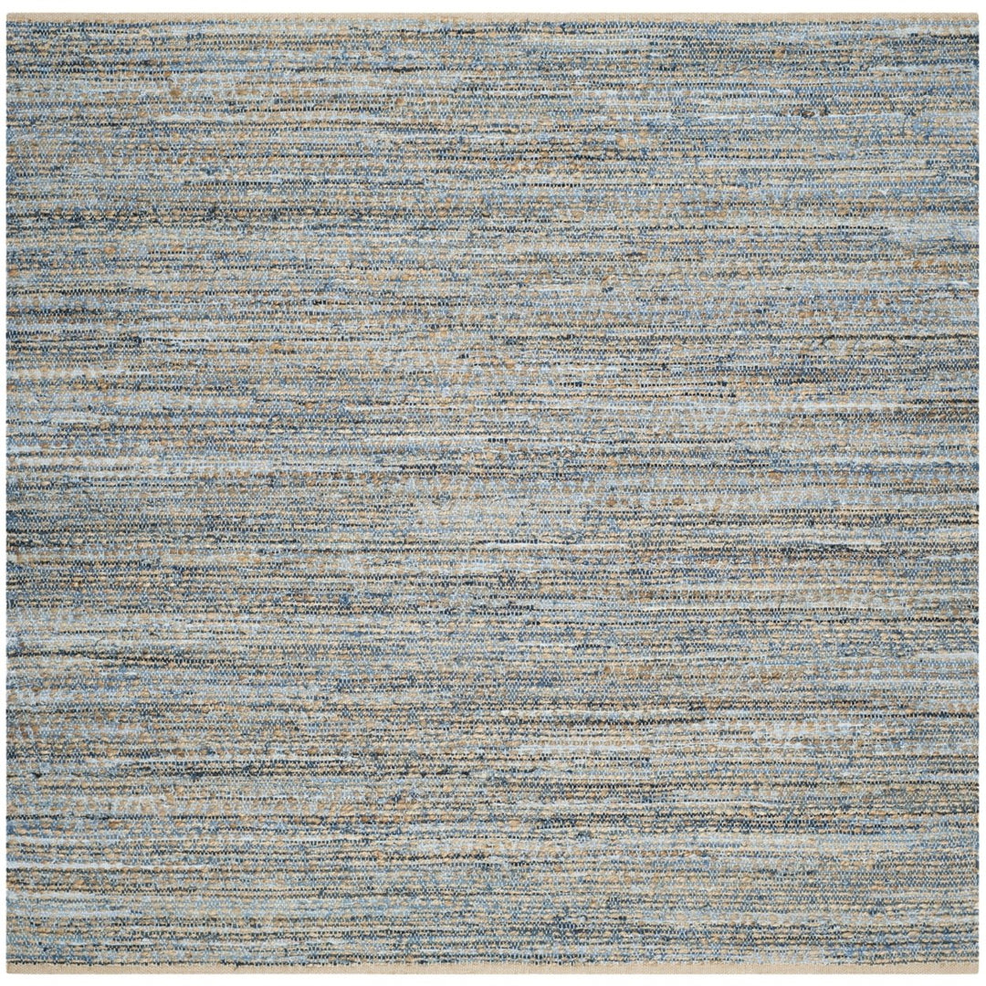 SAFAVIEH Cape Cod CAP350A Handwoven Natural / Blue Rug Image 1