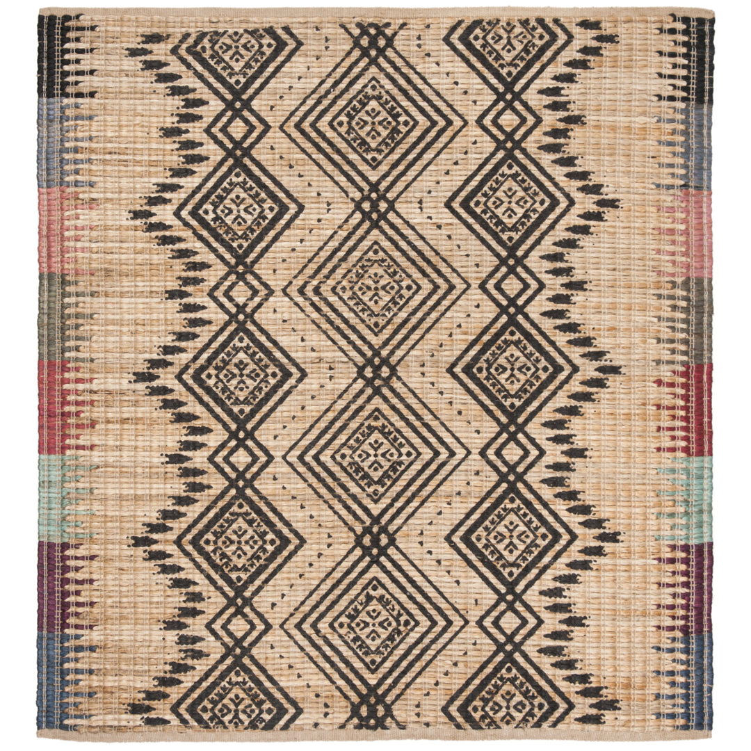 SAFAVIEH Cape Cod CAP310B Handwoven Natural / Black Rug Image 4