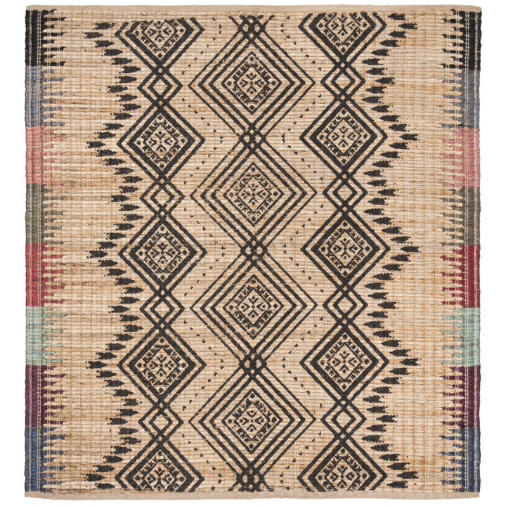 SAFAVIEH Cape Cod CAP310B Handwoven Natural / Black Rug Image 4