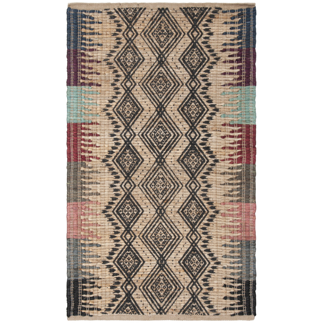 SAFAVIEH Cape Cod CAP310B Handwoven Natural / Black Rug Image 6