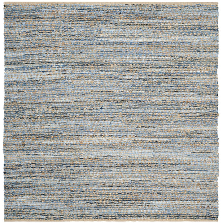 SAFAVIEH Cape Cod CAP351A Handwoven Natural / Blue Rug Image 3