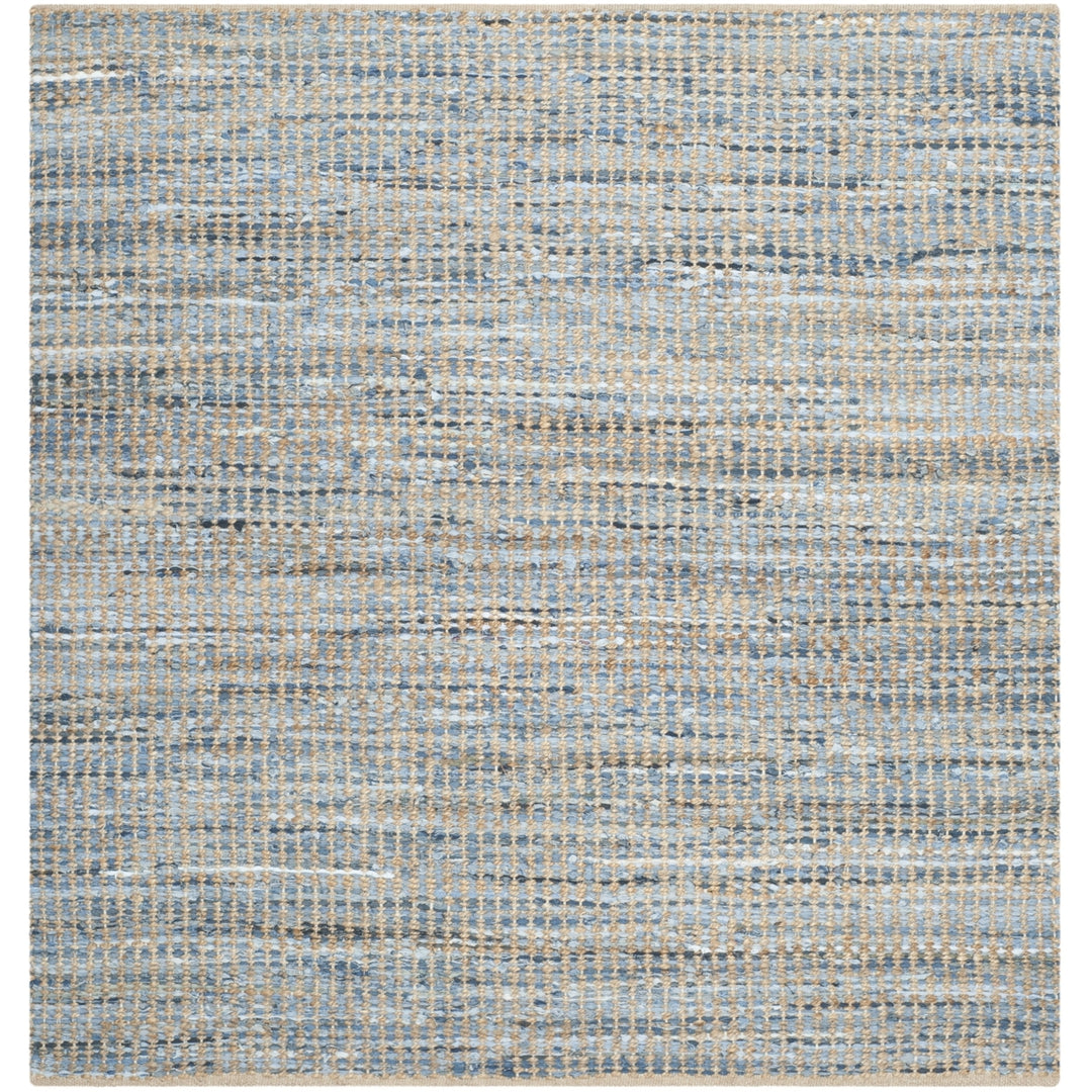 SAFAVIEH Cape Cod CAP352A Handwoven Natural / Blue Rug Image 4