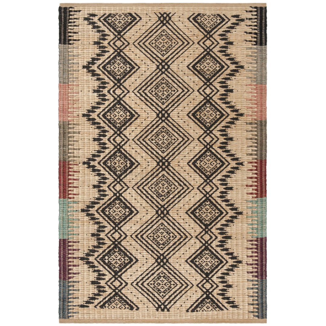 SAFAVIEH Cape Cod CAP310B Handwoven Natural / Black Rug Image 7