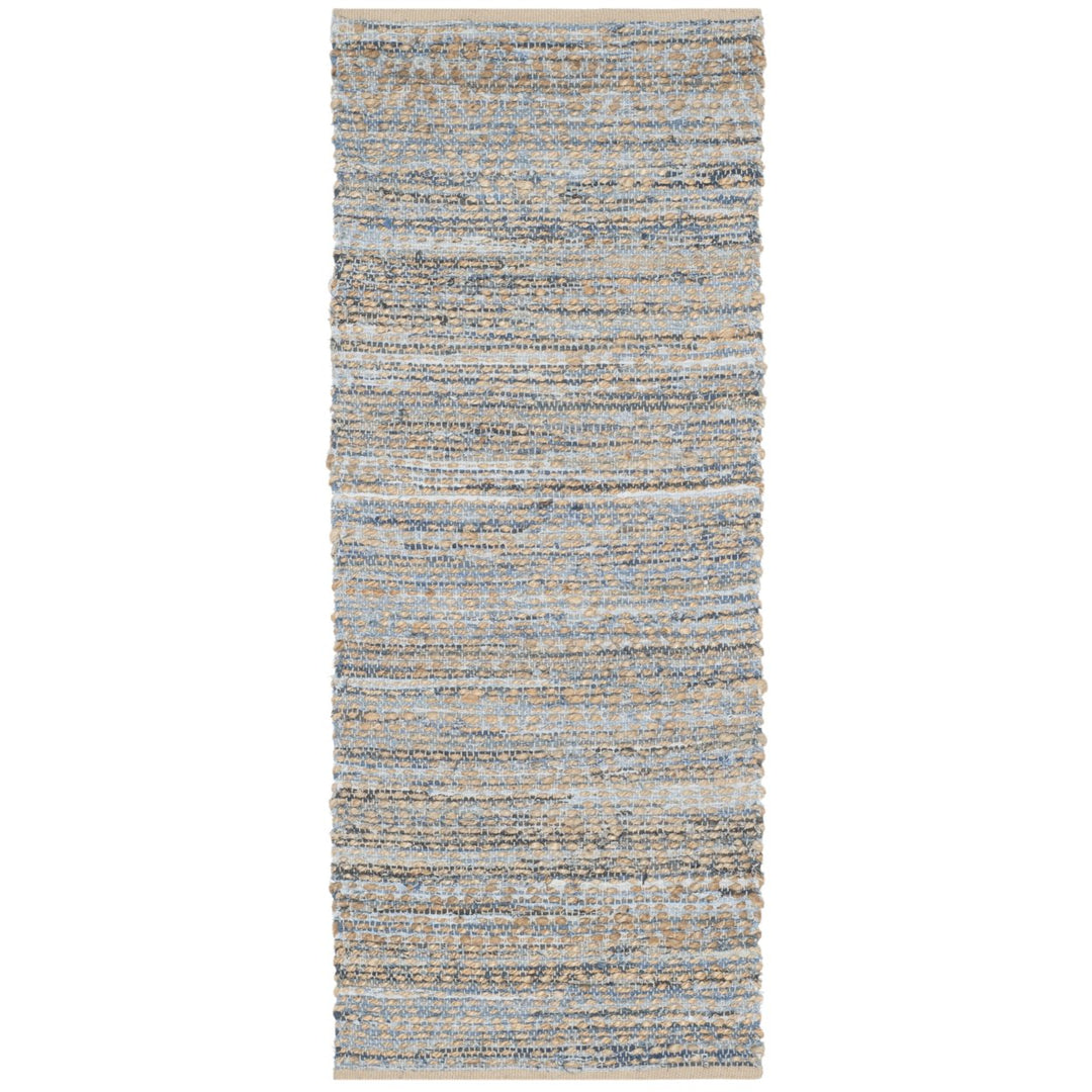 SAFAVIEH Cape Cod CAP351A Handwoven Natural / Blue Rug Image 5