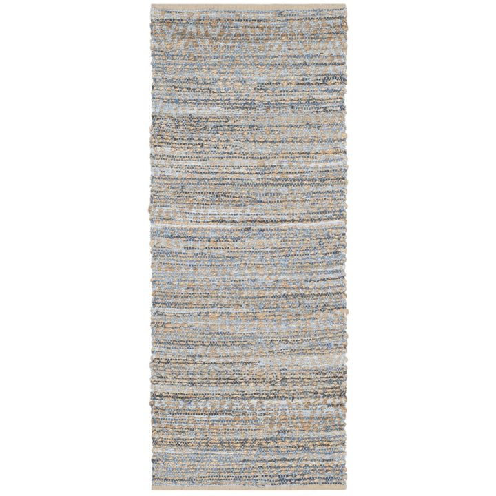 SAFAVIEH Cape Cod CAP351A Handwoven Natural / Blue Rug Image 5