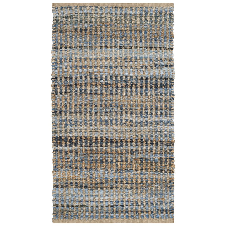 SAFAVIEH Cape Cod CAP352A Handwoven Natural / Blue Rug Image 7