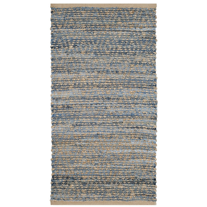 SAFAVIEH Cape Cod CAP351A Handwoven Natural / Blue Rug Image 6