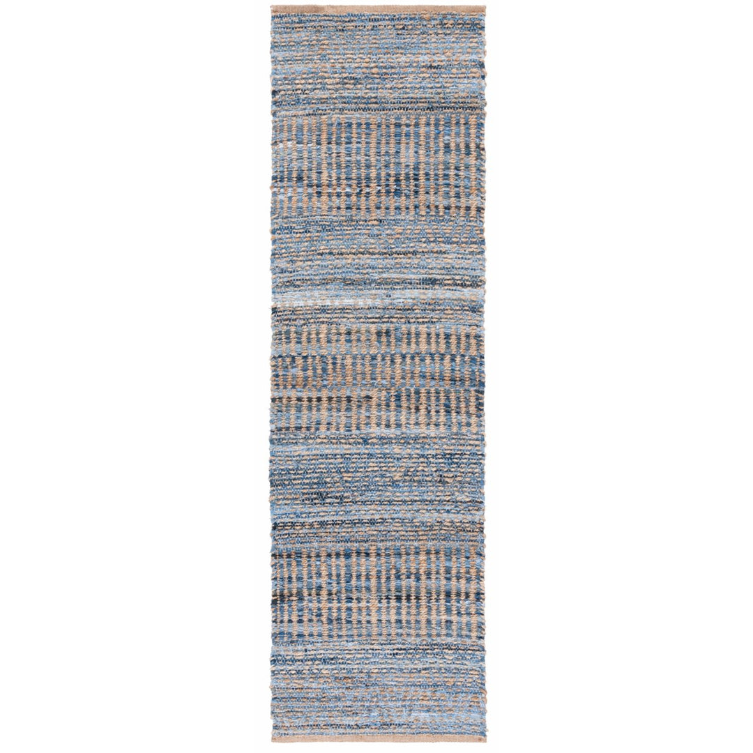 SAFAVIEH Cape Cod CAP353A Handwoven Natural / Blue Rug Image 3