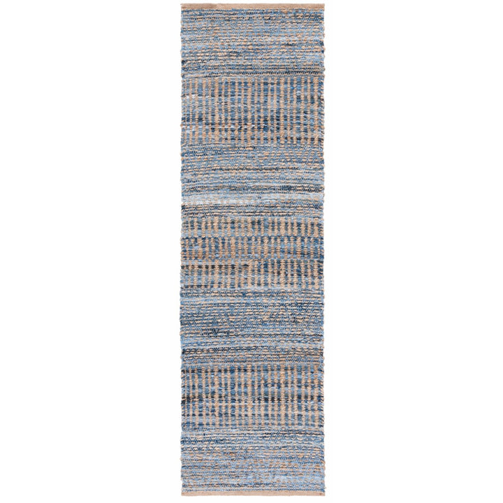 SAFAVIEH Cape Cod CAP353A Handwoven Natural / Blue Rug Image 3